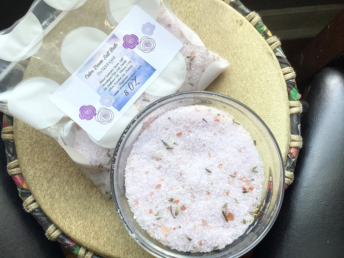 “Calm Down” Lavender Salt Bath (4 oz)