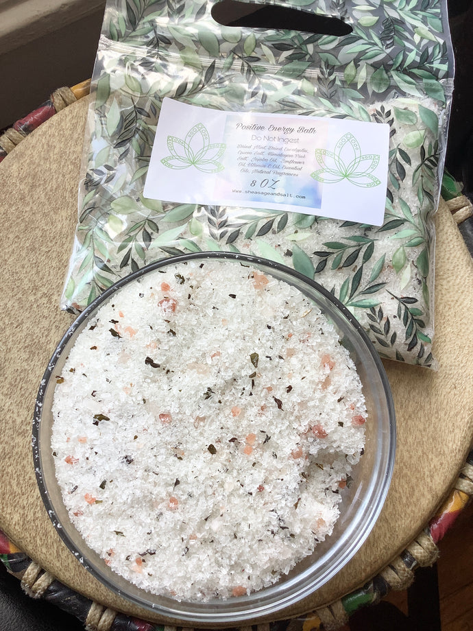 “Positive Energy” Eucalyptus Salt Bath (4oz)